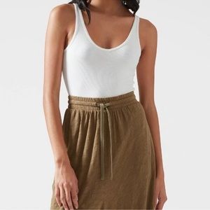 ATM Anthony Thomas Melillo Rib Knit V-neck Bodysuit